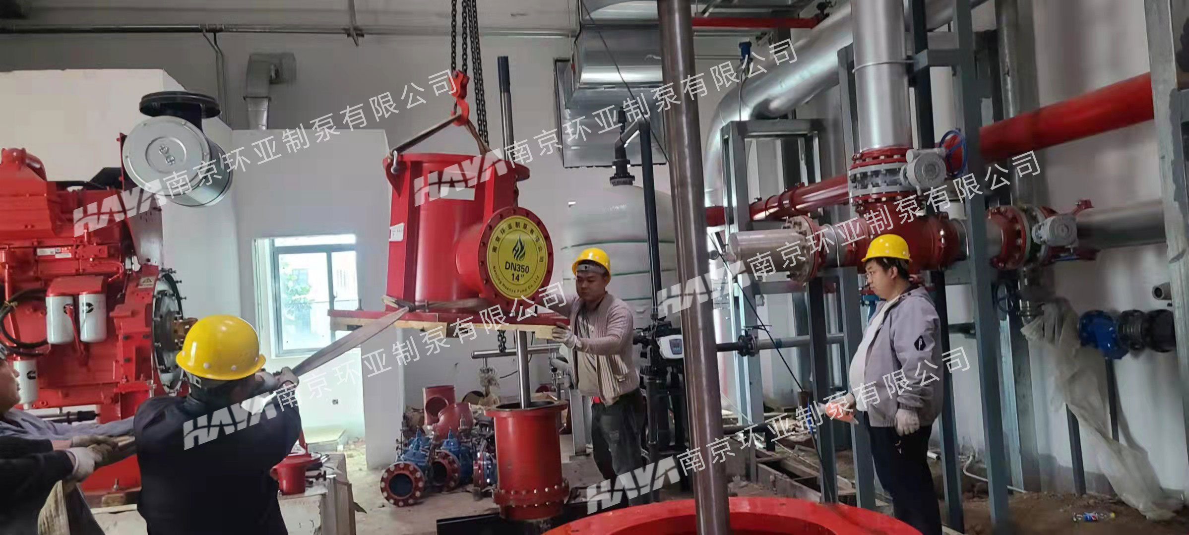 西安某工程柴油机深井消防泵长轴消防泵安装调试(图1)